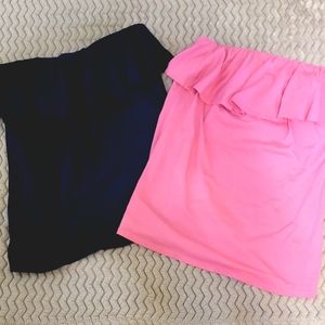 Lily Pulitzer Strapless Tops, Sz Med., Lot Of 2